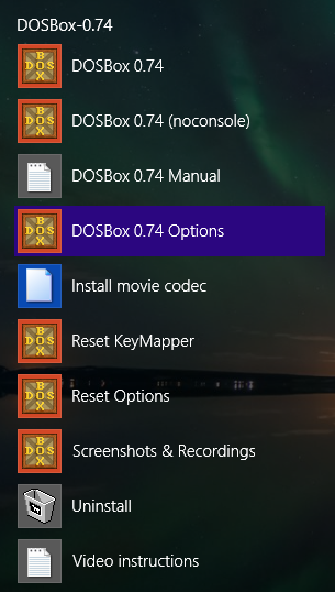 setting up dosbox windows 10